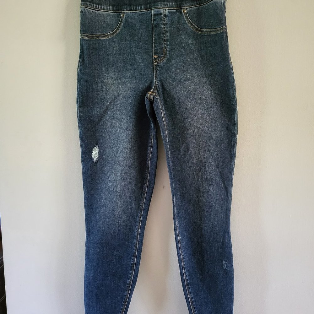SPANX skinny distressed jean legging/jegging size M and L